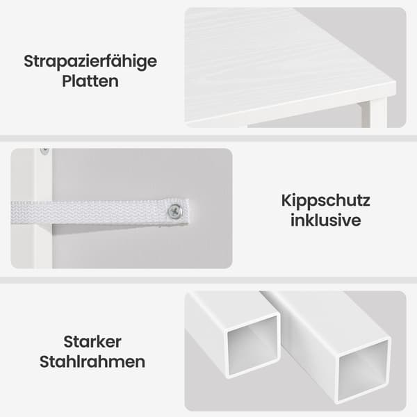 Sengebord med LED-belysning og opladestation