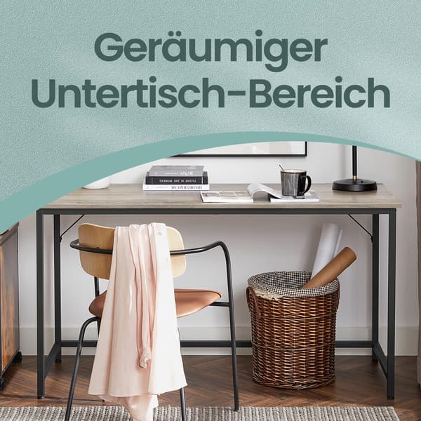 Bord til hjemmekontoret, stabilt computerbord, nem montering