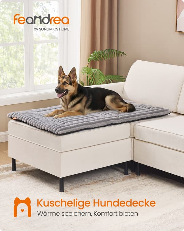 Hundetæppe S 120 x 75 cm maskinvaskbart duvegrå