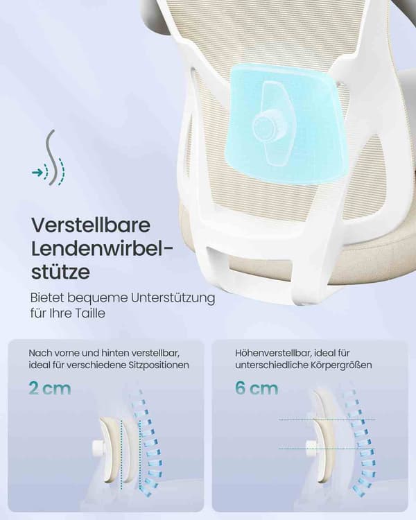 Ergonomisk kontorsstol med justerbart stöd