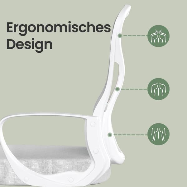 Netstol, ergonomisk kontorstol, skrivebordsstol med vippefunktion