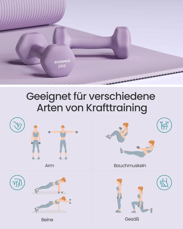 Hantelset med hantelställ