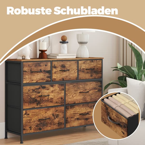 Kommode, skab, 7 stofskuffer