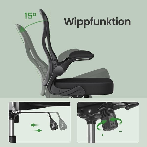 Netstol, ergonomisk kontorstol, skrivebordsstol med vippefunktion