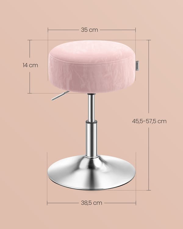 Siddepuf, make-up-stol, højdejusterbar