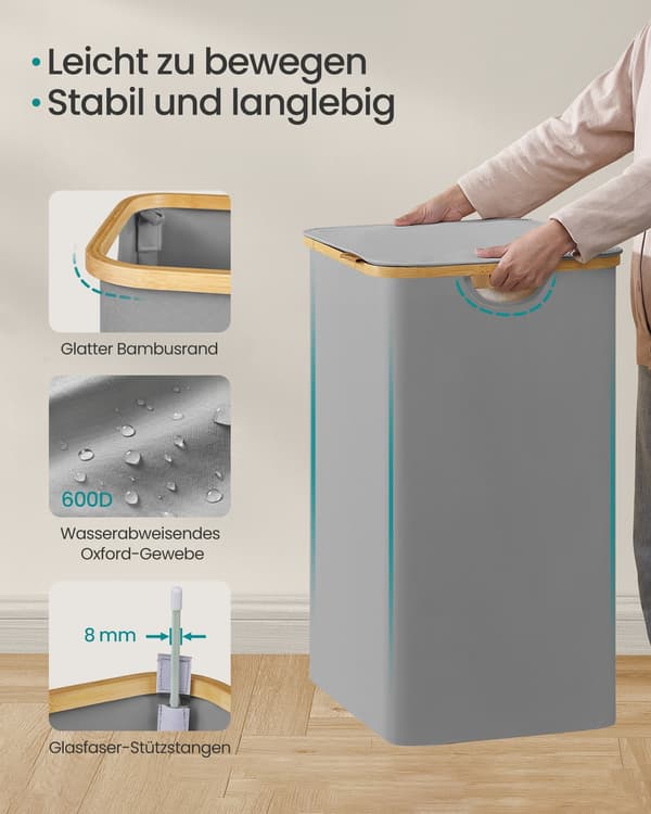 Tvättkorg med lock