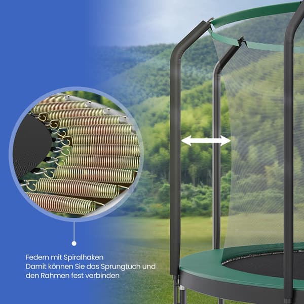 Trampolin 305 cm, havetrampolin, med sikkerhedsnet