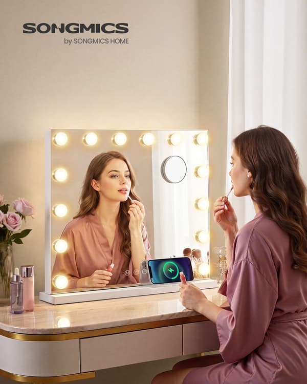Hollywood-makeupspejl med 14 dæmpbare LED'er