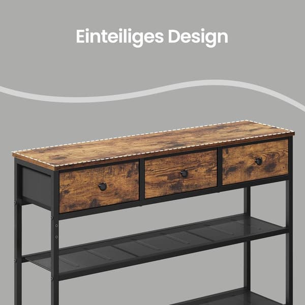 Konsolbord, sidebord med 3 stofskuffer