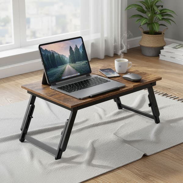 Laptopstativ, fällbara ben, för sängen