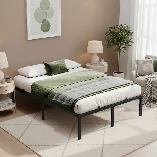 Dobbeltsengestel med opbevaringsplads under sengen, 140 x 190 cm, sort