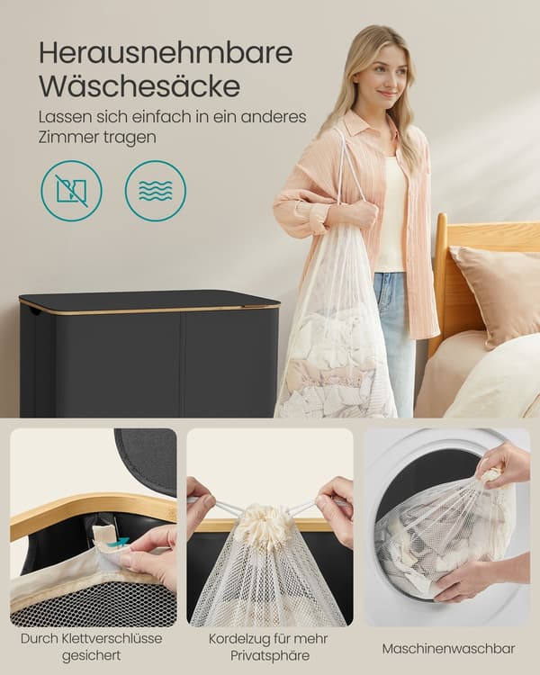 Tvättkorg med lock