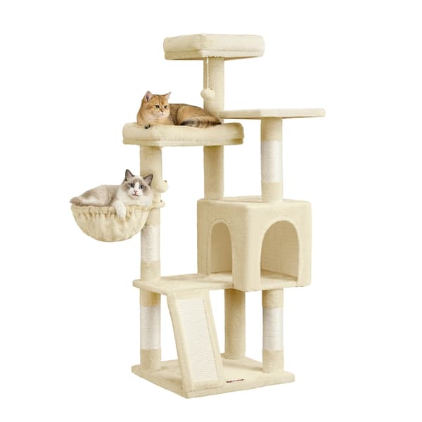 Klösbräda 136 cm hög 3 plattformar beige