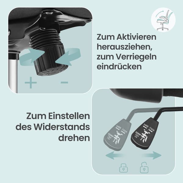 Kontorstol, ergonomisk design, drejestol