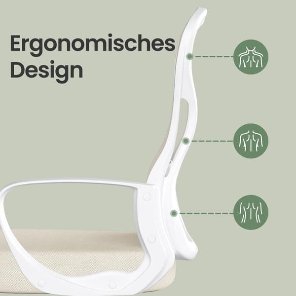 Netstol, ergonomisk kontorstol, skrivebordsstol med vippefunktion