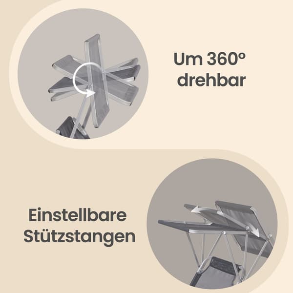 Fällbar solstol, 2-pack, med nackstöd