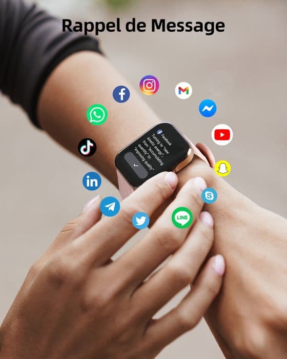 Smartklocka - Parsonver - Sport Dam - Bluetooth Samtal - Sömnmonitor - IP68