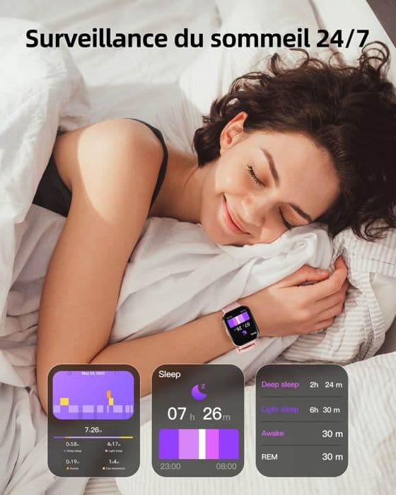 Smartklocka - Parsonver - Sport Dam - Bluetooth Samtal - Sömnmonitor - IP68