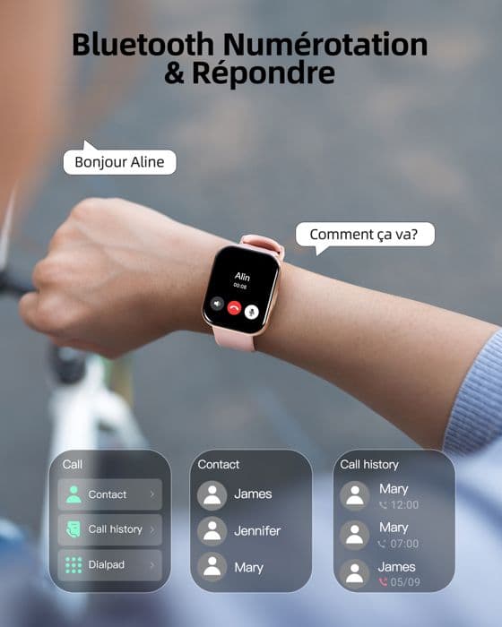 Smartklocka - Parsonver - Sport Dam - Bluetooth Samtal - Sömnmonitor - IP68