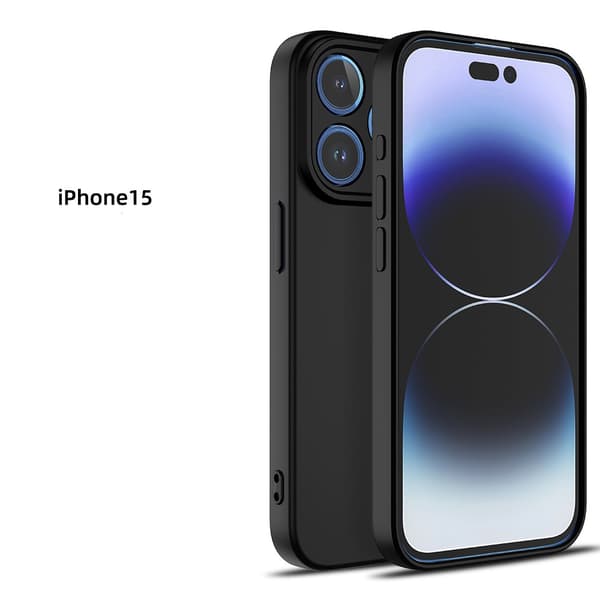 iPhone 15 -kuori - mikrokuituinen silikoni