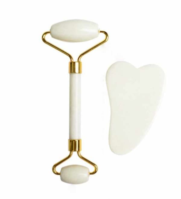 Gua Sha Massagesæt - Hvid