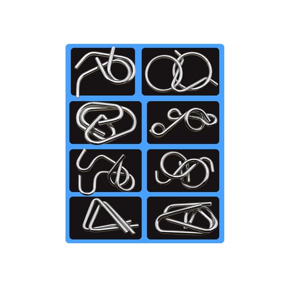Hjärngympa - Metallpussel - Separera 8-pack