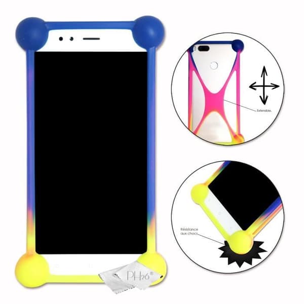 Stötsäker stötfångarfodral för Sharp Aquos R8 Pro Super Silicon Bumper Quality för Sharp Aquos R8 Pro - MULTICOLOR
