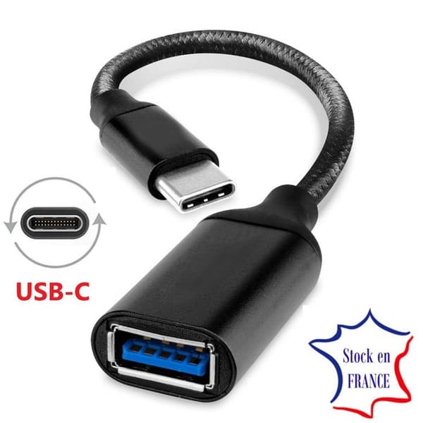 USB-C till USB-A OTG-adapterkabel - PH26 - Oukitel WP52 - 19 cm - 5 Gbit/s - Nätsydd