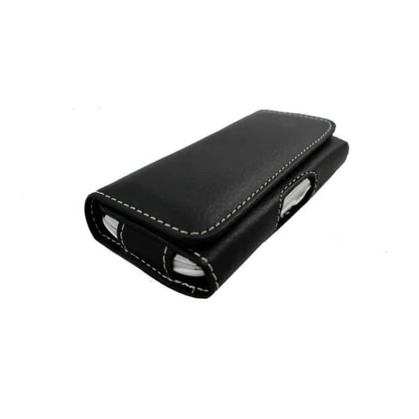 Fodral - APPLE - Iphone 5S - Grått läder - Magnetstängning - Bältesklämma