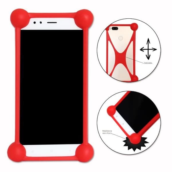 Bumper case - PH26® - Universal - Röd - Stötsäker - Silikon