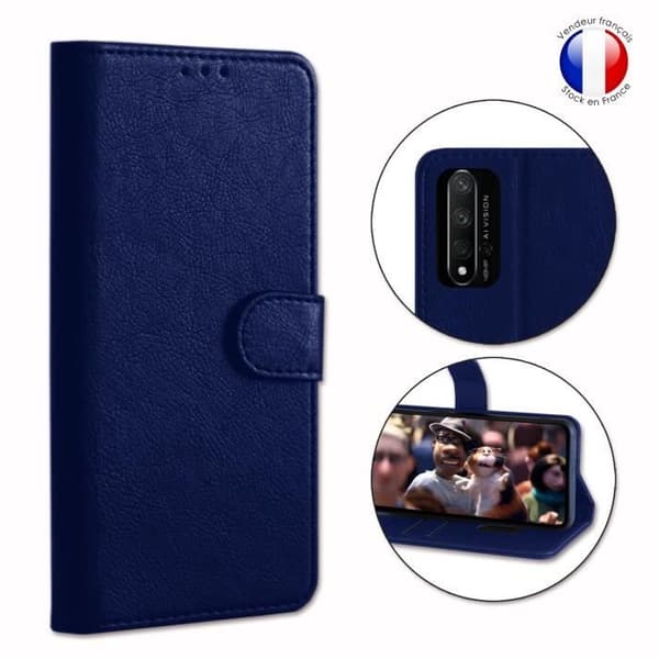 Plånboksfodral - Honor - 20 - Grått läder - Magnetisk - Videostöd