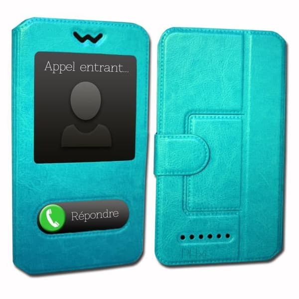 Fodral till Huawei P40 Lite E - Huawei - Extra Slim - Läderimitation - 2 Windows - Blå