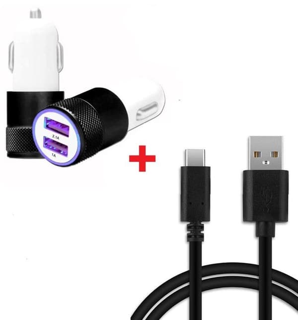 Pack Bilopp - PH26 - Oukitel WP28E - 2 USB Typ C-kablar - Ultra-snabb - 3.1A