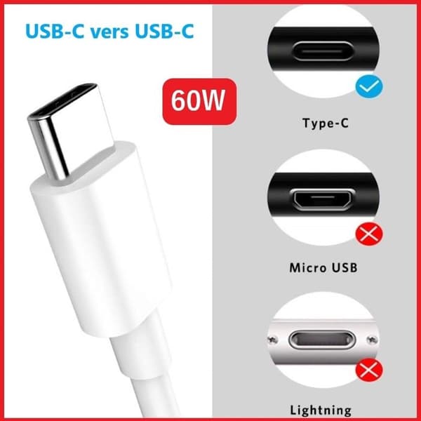 USB C-kabel - PH26 - Oukitel C57 Pro - 1M - 60W - 3.1A PD