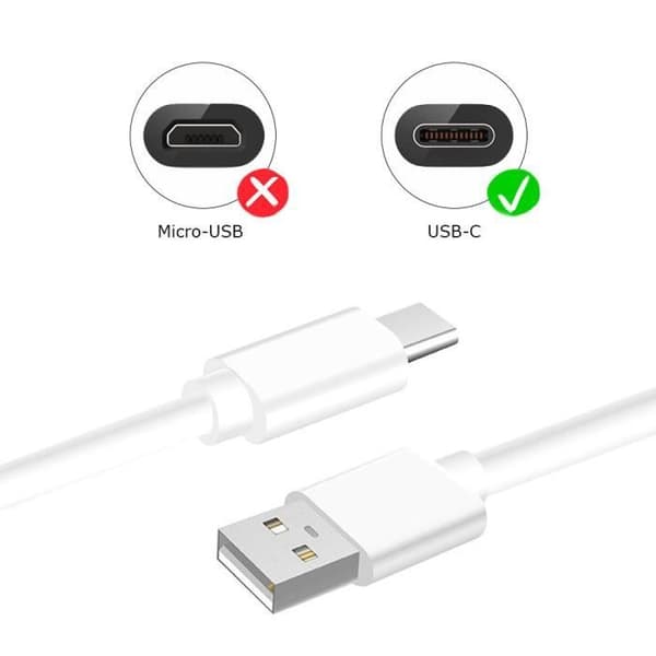 USB Typ C-kabel för HTC U23 - Snabbladdning-synkroniserad dataöverföring - 2 meter kabel