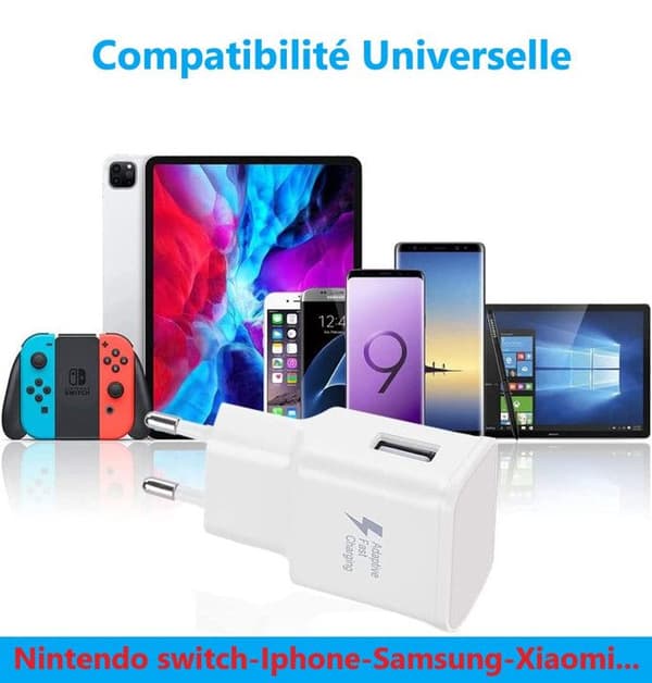 Pack Laddare + Kabel - Sharp - Aquos R9 - Snabbladdning 3A - USB-Type C - Optimal säkerhet