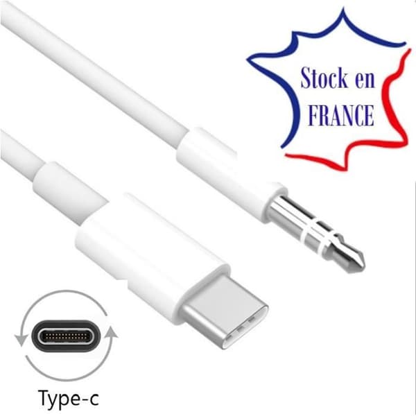 USB Type-C Adapterkabel - PH26 - Sharp Android One S7 - 3,5mm Jack - Plug and Play - Trådad Ljud