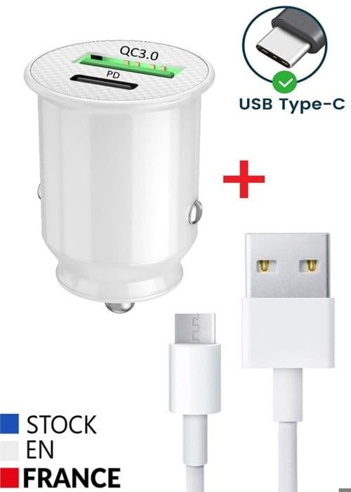 Pack Bilfrånväxlare - PH26 - Blackview BV7300 - 2 USB Type C-kablar - Ultra-snabb - 3.1A