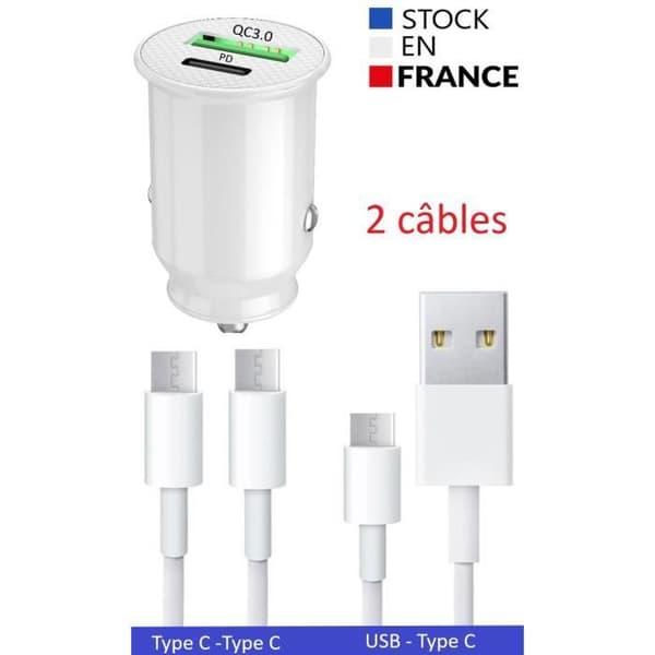 Biladapter - Honor - Magic V - Snabbladdning 30W - USB Typ C - Överhettningsskydd