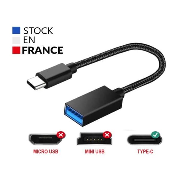 USB-C till USB-A-adapterkabel - Sharp - Basio Active - 19 cm - OTG - 5 Gbit/s