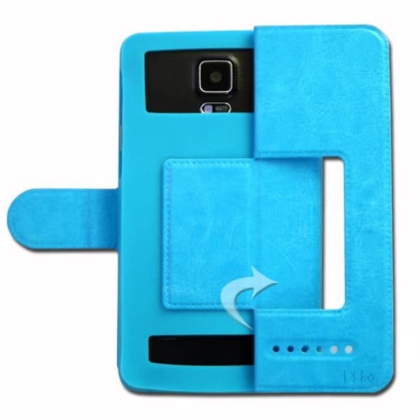 Fodral till Huawei P40 Lite E - Huawei - Extra Slim - Läderimitation - 2 Windows - Blå