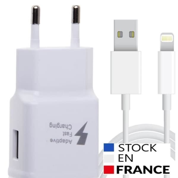 Laddare - Apple - iPhone 6S - Snabbladdare 3A - USB Lightning-kabel - Optimal säkerhet