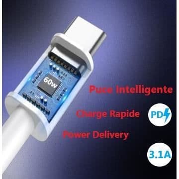 Laddkabel - PH26 - USB C till USB C - 1 Meter - 3.1A PD - Ulefone Note 15