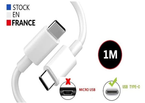 Laddkabel - PH26 - USB C till USB C - 1 Meter - 3.1A PD - Dragresistent
