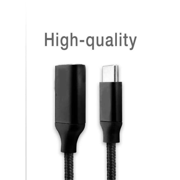 USB-C till USB-A Adapterkabel - Sharp - Aquos zero5G Basic - 19 cm - OTG - Flätad Nylon