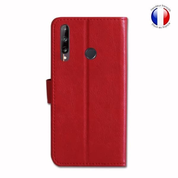 Plånboksfodral - Huawei - P40 Lite E - Läder - Röd - Magnetisk