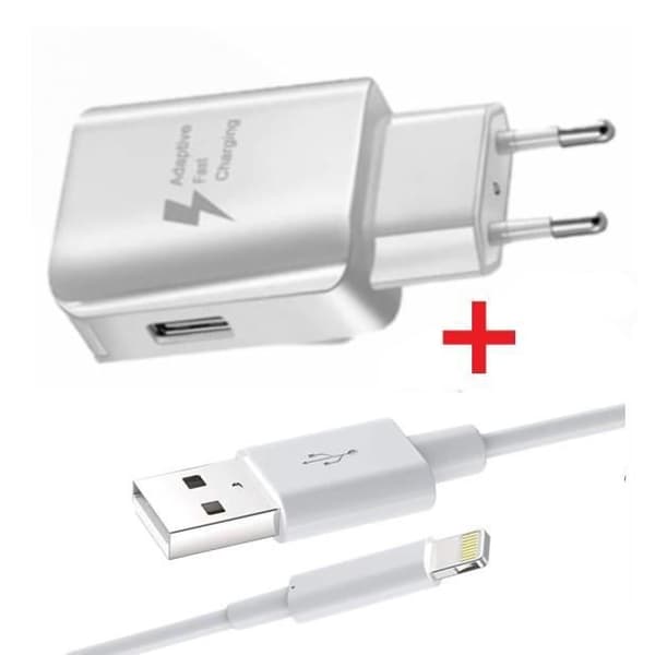 Laddare - Apple - iPhone 7 - Snabbladdare 3A - USB Lightning-kabel - Optimalt skydd