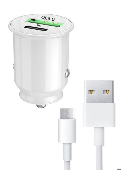 Bilregulator - PH26 - Ulefone Armor 27 Pro - 30W - Snabbladdning 3.0 - 2 portar USB Type C