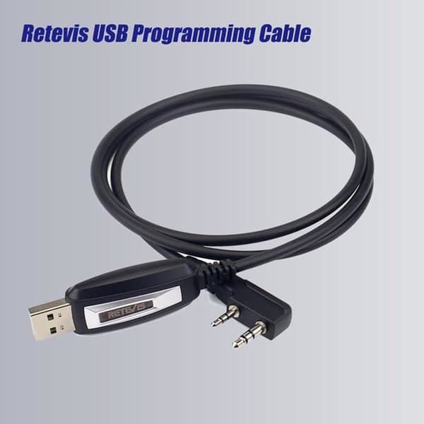 USB Programmeringskabel - Retevis - RT24 RT27 RT622 RT619 RT5R - 2 Stift - 100 cm - Kompatibel med Windows