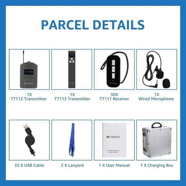 Retecess TT112 Wireless Tour Guide System, 200m, Factory Interpretation System, Modul - Navigation Box(30)